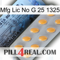 Mfg Lic No G 25 1325 44